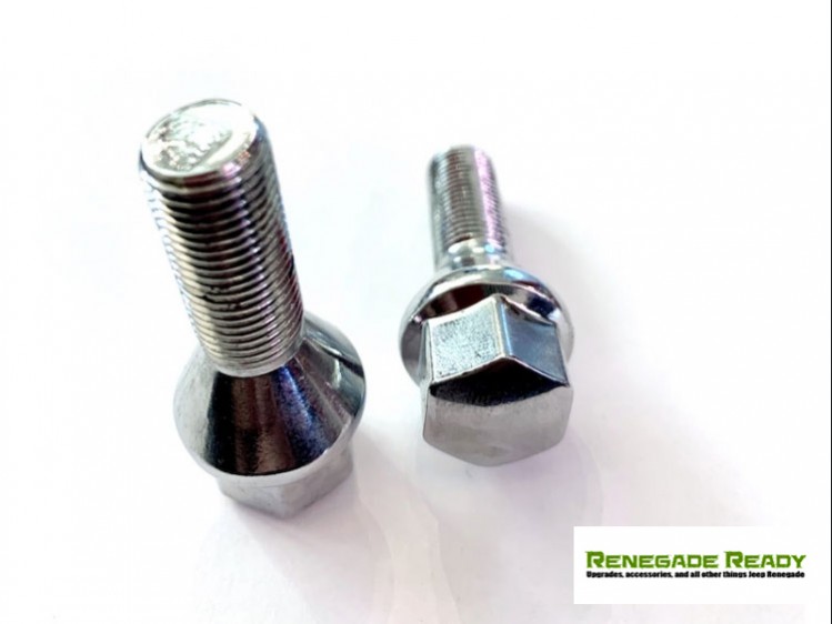 Jeep Renegade Lug Bolt Set Set of 20 M12x1.25 60° Cone Seat Silver